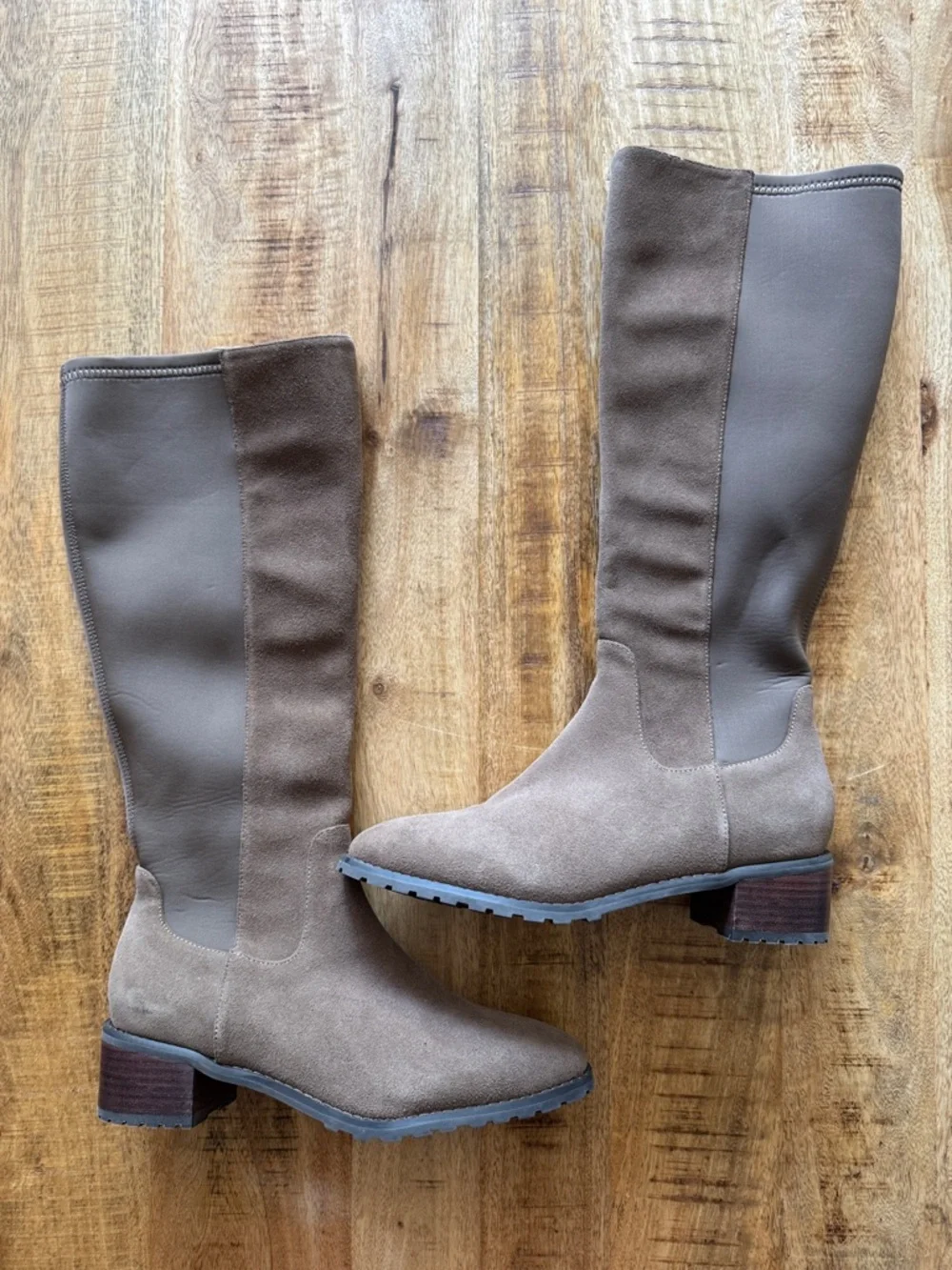 Blondo Symone Waterproof Knee High Boots side zipper cow suede leather 9.5